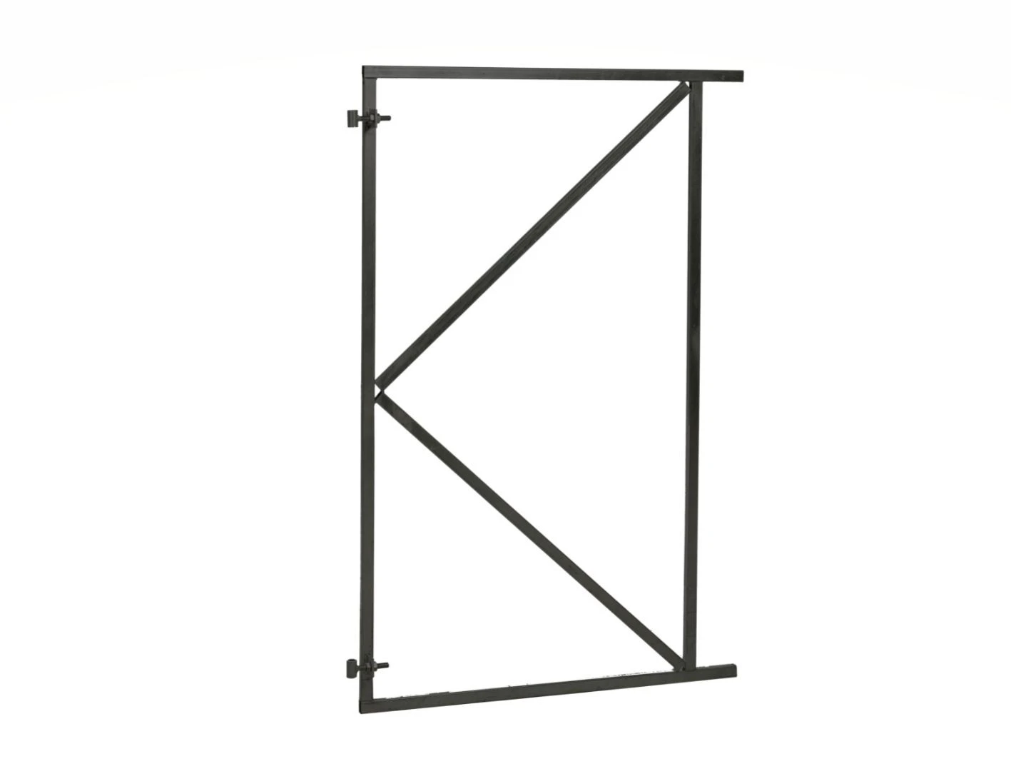 Stalen Poortframe Verstelbaar 90 x 155 cm Zwart - Afbeelding 1